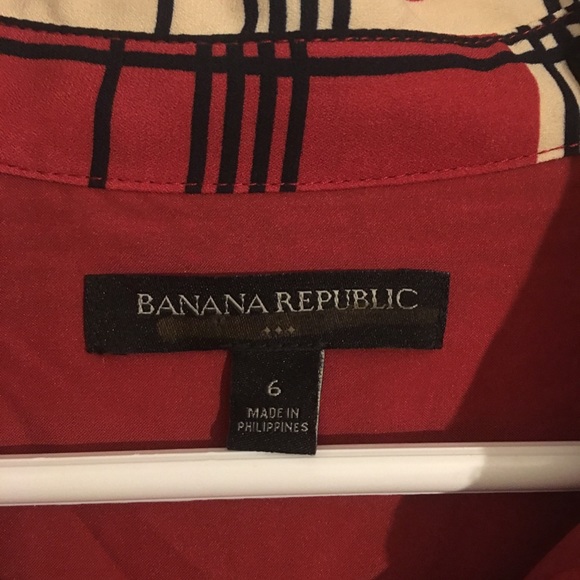 Banana Republic Red & Black Striped Dress NWOT - Picture 3 of 7